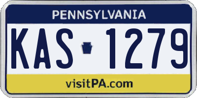 PA license plate KAS1279