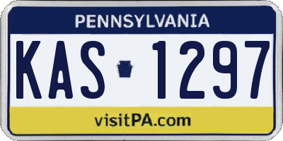 PA license plate KAS1297