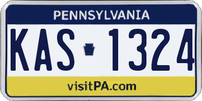 PA license plate KAS1324