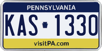 PA license plate KAS1330