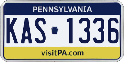 PA license plate KAS1336