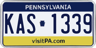 PA license plate KAS1339