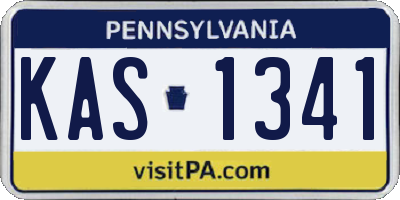 PA license plate KAS1341
