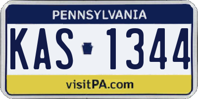 PA license plate KAS1344