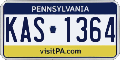 PA license plate KAS1364