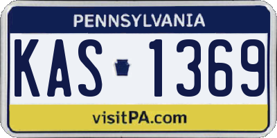 PA license plate KAS1369