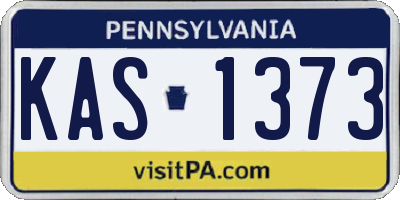 PA license plate KAS1373