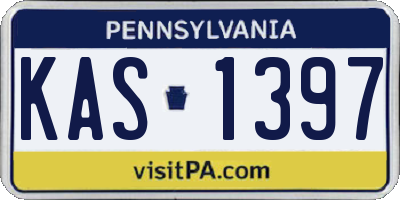 PA license plate KAS1397