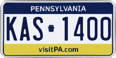PA license plate KAS1400
