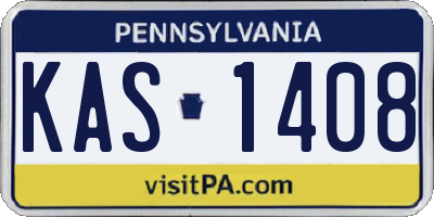 PA license plate KAS1408