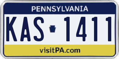 PA license plate KAS1411