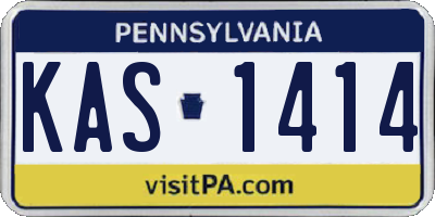 PA license plate KAS1414