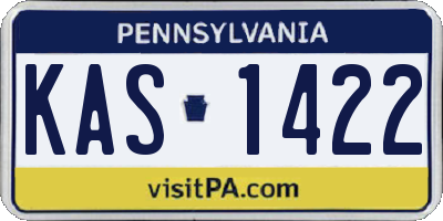 PA license plate KAS1422