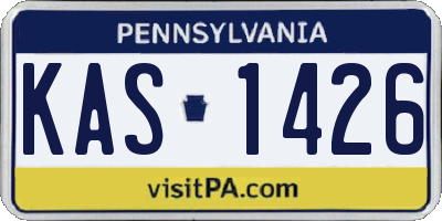 PA license plate KAS1426