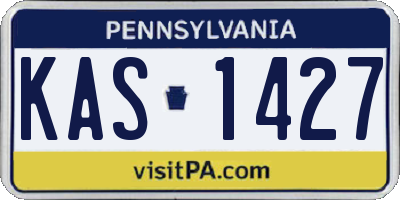 PA license plate KAS1427