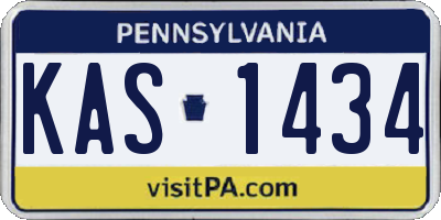 PA license plate KAS1434