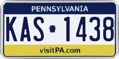 PA license plate KAS1438