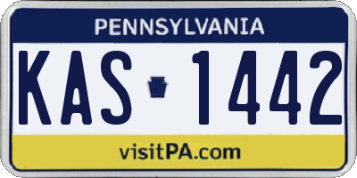 PA license plate KAS1442