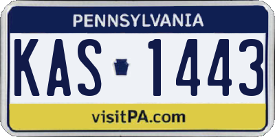 PA license plate KAS1443