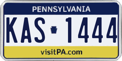 PA license plate KAS1444