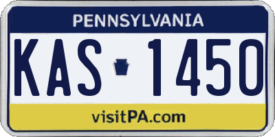 PA license plate KAS1450