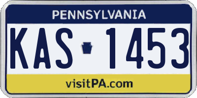 PA license plate KAS1453