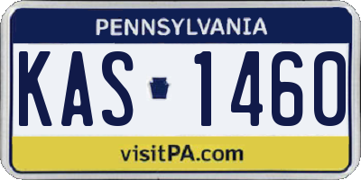 PA license plate KAS1460