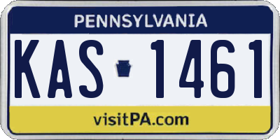PA license plate KAS1461
