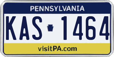 PA license plate KAS1464