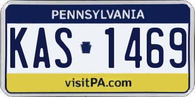 PA license plate KAS1469
