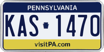 PA license plate KAS1470