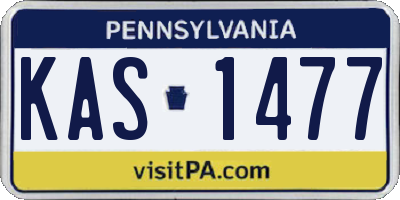 PA license plate KAS1477