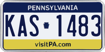 PA license plate KAS1483