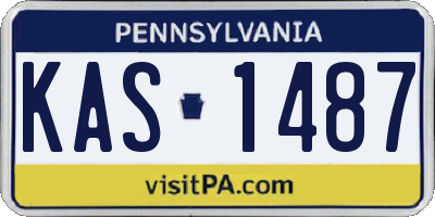 PA license plate KAS1487