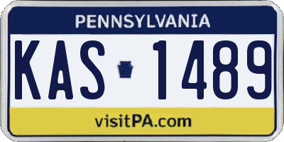PA license plate KAS1489