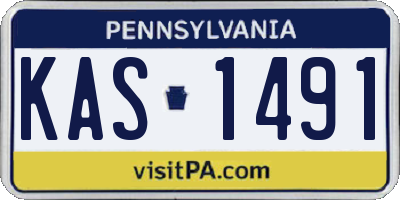 PA license plate KAS1491
