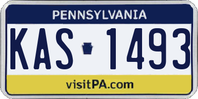 PA license plate KAS1493