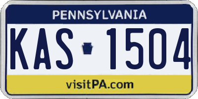 PA license plate KAS1504