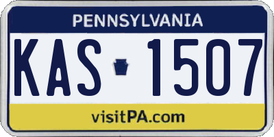 PA license plate KAS1507