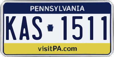 PA license plate KAS1511