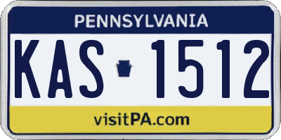 PA license plate KAS1512