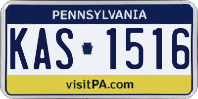 PA license plate KAS1516