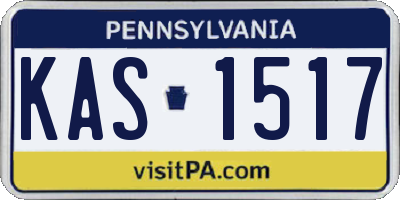 PA license plate KAS1517