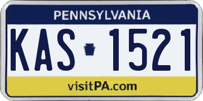 PA license plate KAS1521