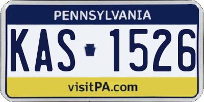 PA license plate KAS1526