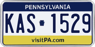 PA license plate KAS1529