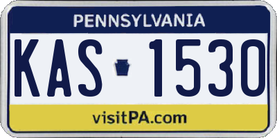 PA license plate KAS1530