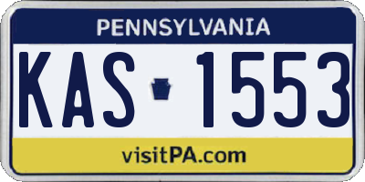 PA license plate KAS1553