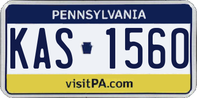 PA license plate KAS1560
