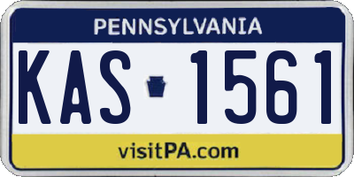 PA license plate KAS1561